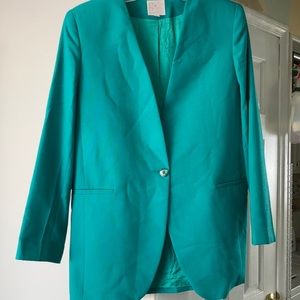Good Work Clothes Size 6 Aqua Blazer and Skirt Set
